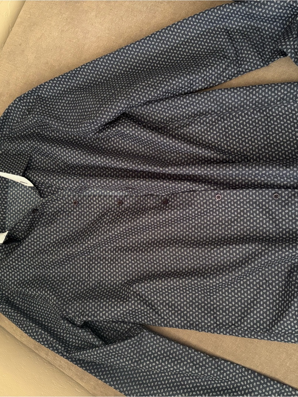Nine West Slim Fit Men’s Dress Shirt Blue Pattern NWOT - Picture 4 of 4